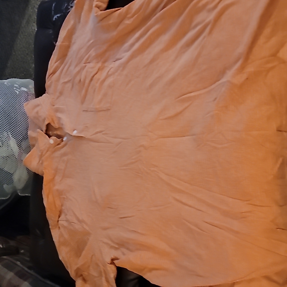 Orange pinstripe shirt